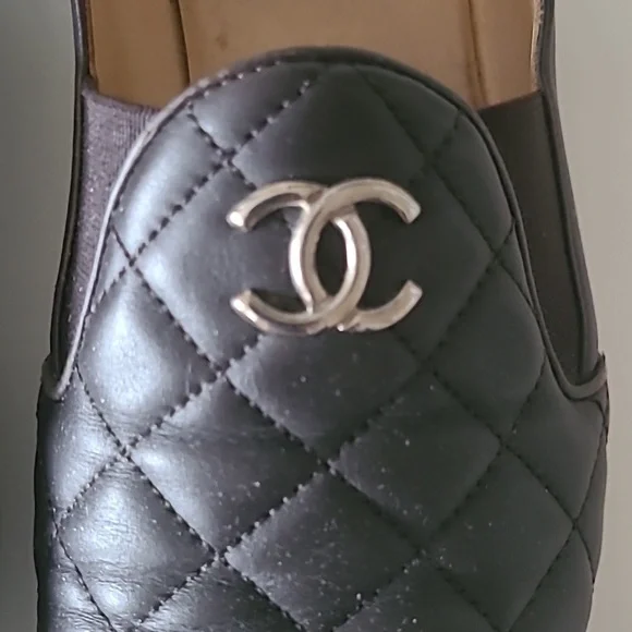 CHANEL Brown Quilted Loafers - Picture 3 of 7